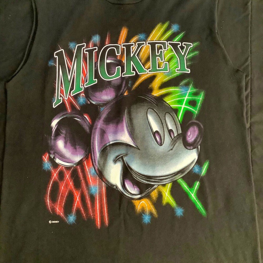 Black sleeveless Mickey Tee